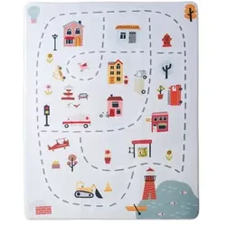 Hakuna Matte Samtmatte-Spielmatte für Baby 160 x 120 cm, Stadt