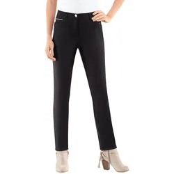 Thermohose STEHMANN, Damen, Gr. 52, Normalgrößen, schwarz, 76% Viskose, 21% Polyamid, 3% Elasthan, unifarben, lang, Hosen Thermohose Gerade Hose