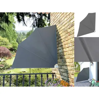 vidaXL Faltbarer Balkonfächer 140 x 140 cm grau