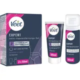 Veet EXPERT Intim-Haarentfernungs-Set, Intim-Haarentfernungscreme + Multi-Benefit Schaum, 100ml