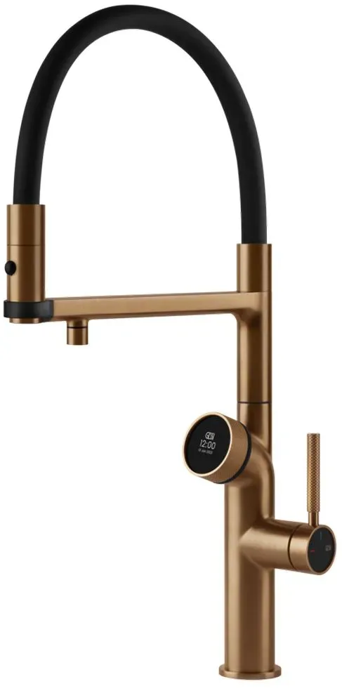 Gessi Vita Küchen-Multifunktionsarmatur - warm bronze gebürstet PVD