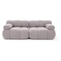 kaiser möbel Couch,, 2-Sitzer Sofa modular, Veloursstoff Salvador, Grau, Selia - Grau