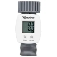 Bradas Digitaler Wasserzähler 999,9 l grau/weiß
