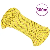 VidaXL Bootsseil Gelb 5 mm 500 m Polypropylen