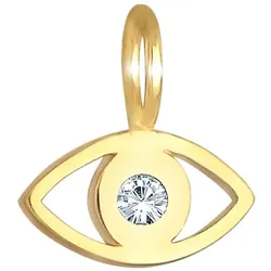 Elli Evil Eye Symbol Kristall 925 Silber Charms & Kettenanhänger   Damen