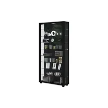 VCM Vitrine Lumo Maxi 59 x 18 x 113 cm Schwarz