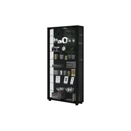 VCM Vitrine Lumo Maxi 59 x 18 x 113 cm Schwarz