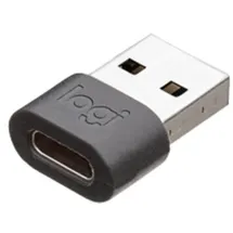 Logitech USB-A auf USB-C Adapter Grau