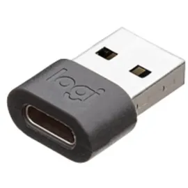 Logitech USB-A auf USB-C Adapter Grau