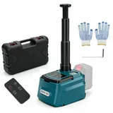 Wagenheber Hydraulischer 5T Kompatibel mit Makita 18V, 220W Elektrischer Wagenheber mit aufblasbarer Pumpe und LED-Licht, 15,5–45 cm Wagen-Heber für Auto, SUV, Limousine, MPV, Reifenwechsel (on Akku)