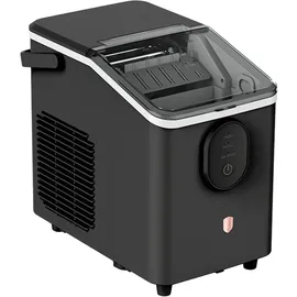 Berlinger Haus Eiswürfelmaschine - Kompakter Ice Maker Retro-Design mit 0,8L Wassertank & 120W - 12kg Eis in 24h, Eisherstellung, Mehrfarbig, Schwarz