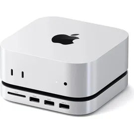 Satechi Stand Hub Mac Mini M4 SSD Enclosure Silber