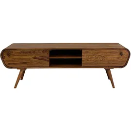 FineBuy TV Board Lowboard 160 x 45 x 50 cm Braun Massivholz