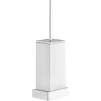 GESSI Rettangolo Accessoires Wand-WC-Bürsterngarnitur, Behälter weiß, 20819706, Farbe: Metall