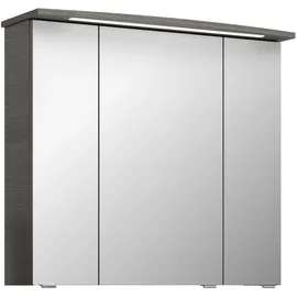 Saphir »Serie 4010 Badezimmer-Spiegelschrank inkl. LED-Beleuchtung im Kranz«, Badschrank 82 cm breit, 3 Türen, 6 Glas-Einlegeböden, inkl Türdämpfer