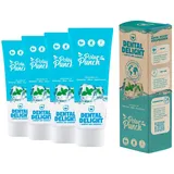 DENTAL DELIGHT Polar Punch Zahnpasta, Vegane Zahnpasta mit Geschmack, Zahncreme (Minze, 4er Pack)