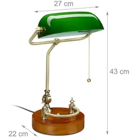 Relaxdays Bankerlampe Grün