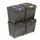 Prosperplast Set mit 4 100-l-Prosperplast-Sortibox-Kunststoff-Recyclingbehältern in Grau