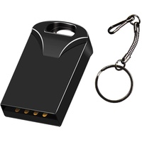 Super Mini USB-Flash-Laufwerke USB-Sticks Thumb Drive mit wasserdichtem staubdicht Shockproof kostenlos für Typ-C&OTG Adapter (2GB Schwarz)
