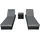 Jardí Sonnen-Liegestuhl-Set 3-Stück 200 x 60 x 80 cm Schwarz