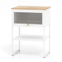 Costway Nachtschrank 40 x 32 x 56 cm Weiß