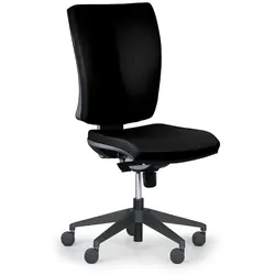 Bürostuhl LEON PLUS, schwarz, ohne Armlehnen
