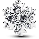 PANDORA Moments Schneeflocke Charm aus Sterling-Silber mit Zirkonia, Kompatibel Moments, 794249C01