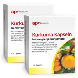Kurkuma Kapseln mit Vitamin D3 von apodiscounter