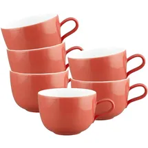 SELTMANN WEIDEN Cappuccinotasse 0,38 l Flamingo Red 6 St.
