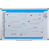 Relaxdays Whiteboard, 3-Jahresplaner, abwischbar, magnetisch, Planungstafel mit Stiftablage, Magnetwand 60 x 90 cm, weiß, 1 Stück