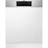 AEG Teilintegrierter Geschirrspüler 60 cm, Spülmaschine Serie 7000: Glasschutz, MaxiFlex Besteckschublade, Innenbeleuchtung, leise 41dB, ComfortRails, 14 MG, Wasserstopp, FEE7675APM