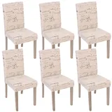 Mendler Esszimmerstuhl Littau Textil creme 6er Set