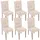 Mendler Esszimmerstuhl Littau Textil creme 6er Set