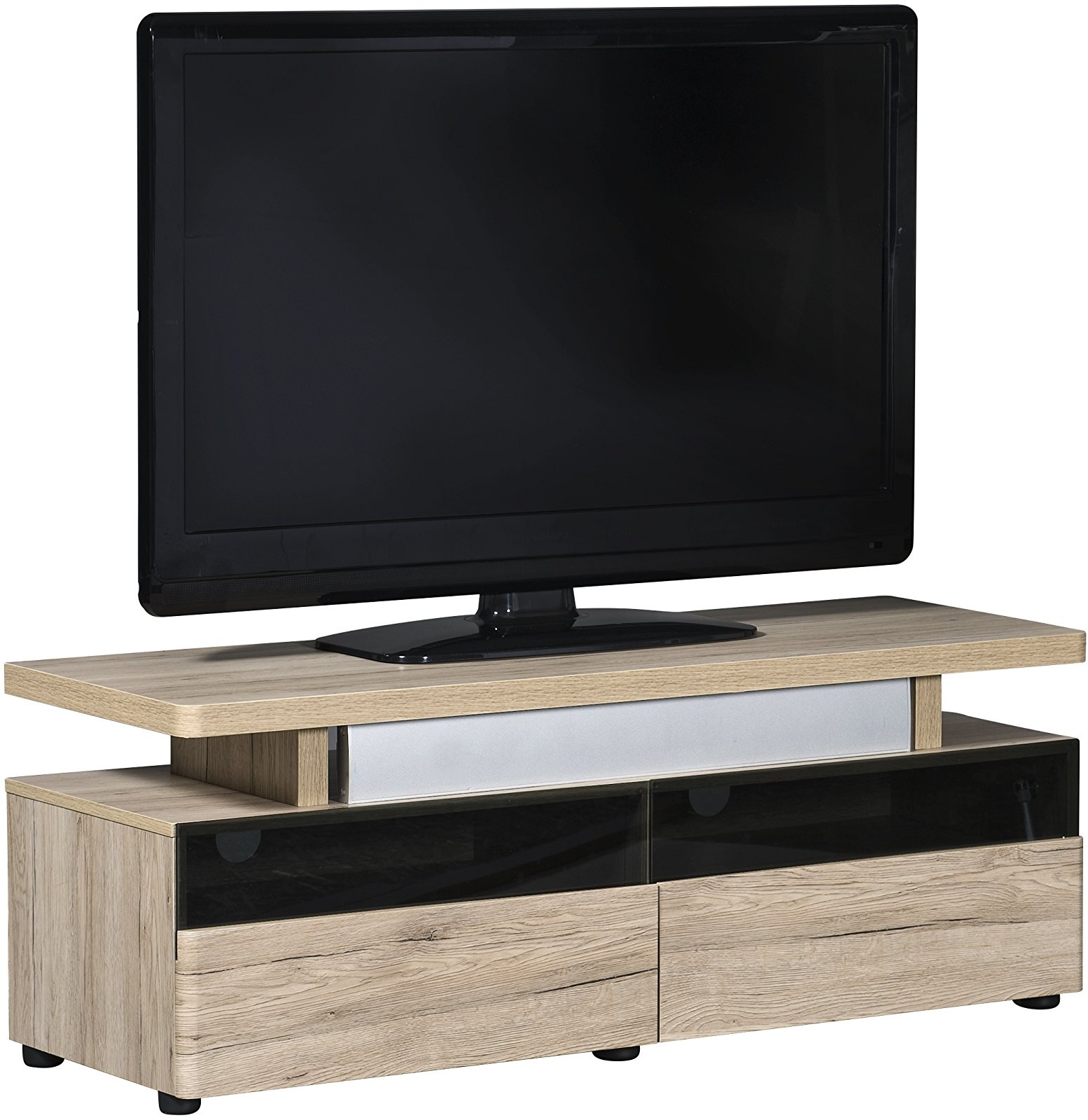 Amazon Marke - Movian Spey - TV-Board für Fernseher bis 55 Zoll , 120 x 42 x 45 cm, San Remo-Eicheneffekt