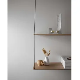 Woud Wandregal 120 x 22 x 80 cm Schwarz