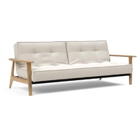 INNOVATION LIVING Schlafsofa Splitback Frej Eiche Stoff Off White