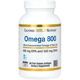 California Gold Nutrition, Omega 800 Ultra-Concentrated Omega-3 Fish Oil, 90 stk