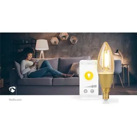 Nedis Nedis, Wi-Fi LED Glühbirne 5W 470lm E14 SmartLife Kerzenform, Weiß
