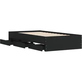 vidaXL Bettgestell 90 x 190 cm Schwarz