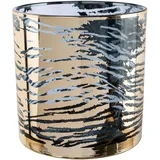creativ home Teelichthalter LEOPARD Glas Gold
