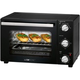 Clatronic® Minibackofen | 20 Liter Backraum | Kleiner Backofen mit Ober- und Unterhitze | Mini | bis 230°C | Ofen für Pizza, Brötchen uvm.| 60 Min. Timer | inkl. Zubehör | Camping Ofen | MBG 3726