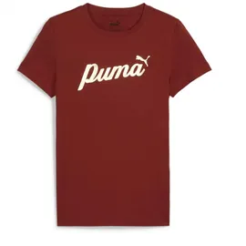 Puma ESS+ Script Metallic Tee G, Mädchen T-Shirts, Intense Red-Gold foil, 682778