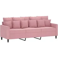 vidaXL 3-Sitzer-Sofa Rosa 180 cm Samt