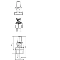 Bachmann Vollgummi-Konturenstecker, Schwarz ohne Schutzkontakt