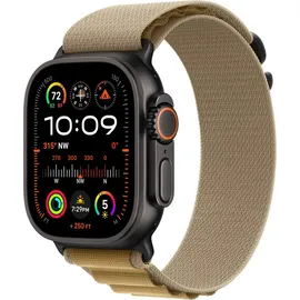 Apple Watch Ultra Alpine Loop 49 mm Mandel Titan Schwarz Medium