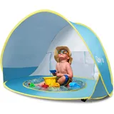 Glymnis Baby Strandmuschel Strandzelt Pop-up Baby Strand Zelt mit trennbarer Pool UV-Schutz UPF 50+ Sun Shade Shelter für Kleinkinder 0-3 Jahre