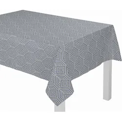 Tischdecke ADAM "Easy Diamond" Gr. 1, blau (dunkelblau), B:130cm L:190cm, Bio-Baumwolle, Tischdecken, nachhaltig