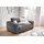 KAWOLA Doppelsessel MADELINE Cord 170 x 86 x 127 cm Grau mit Kissen und Rollen