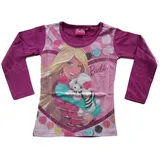 Barbie Langarmshirt Barbie mit Glitzer lila 98