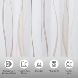 MY HOME Gardine »Dimona« Ösen 2 Stk. tlg. 2-er Set, transparent, Voile, Polyester, Wellen